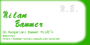 milan bammer business card